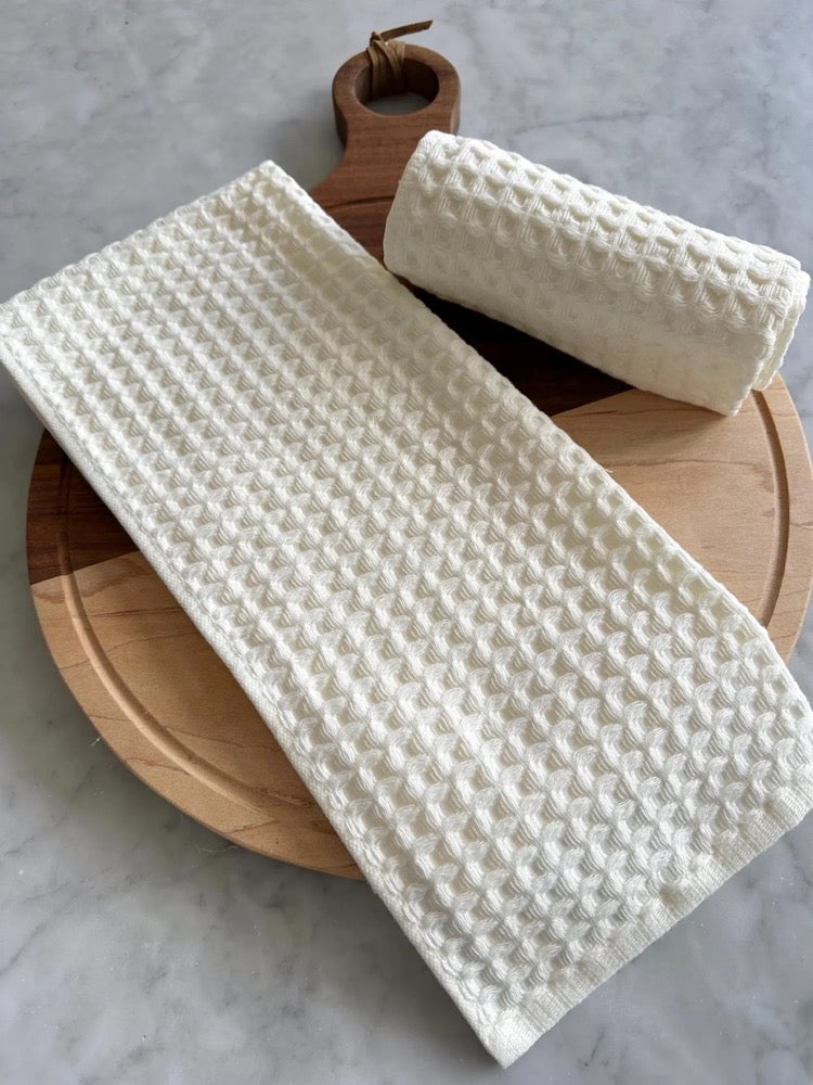 Waffle Kitchen Towels – 2 Piece Textured Dish Towel Set