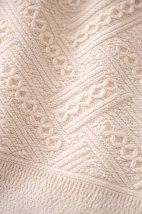 Cream Turkish Cotton Hand Towels, Fringe Detail, Quick Dry Absorbent Spa Towels