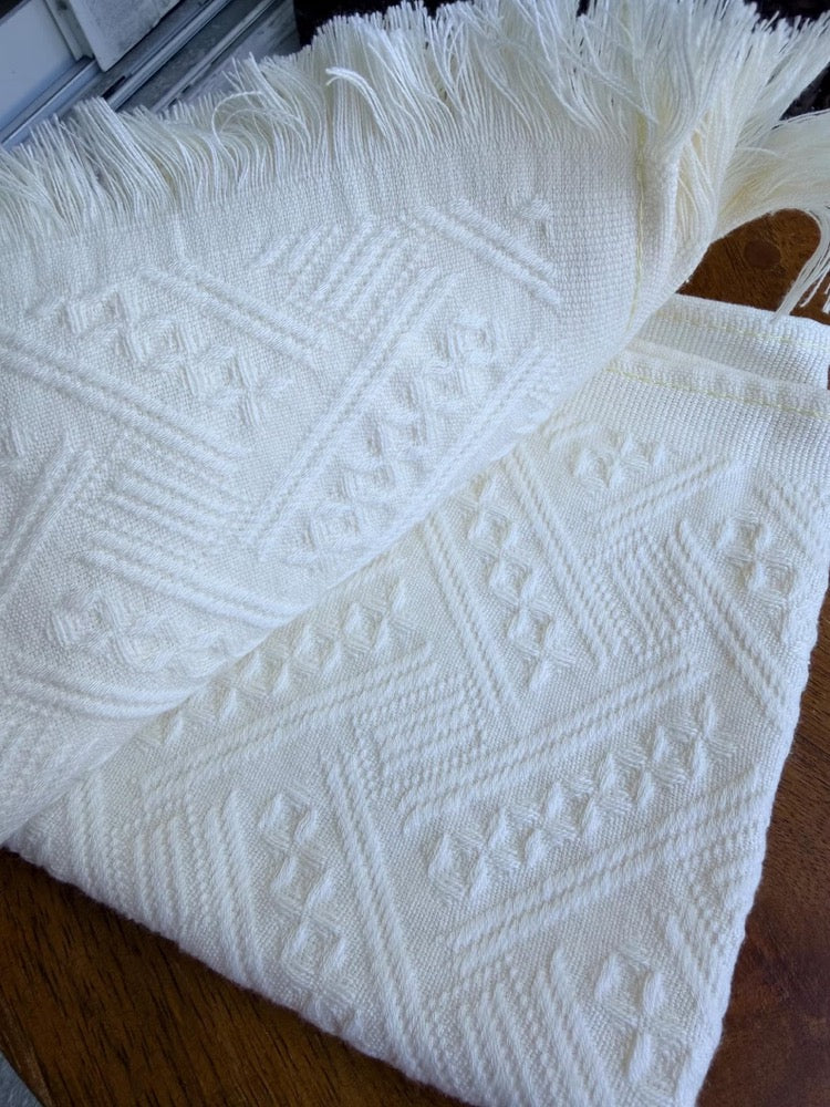 Cream Turkish Cotton Hand Towels, Fringe Detail, Quick Dry Absorbent Spa Towels